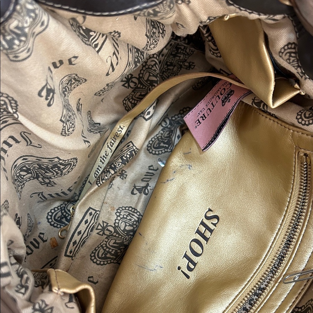 Juicy Couture Brown and Black Suede Tote - Picture 5 of 10